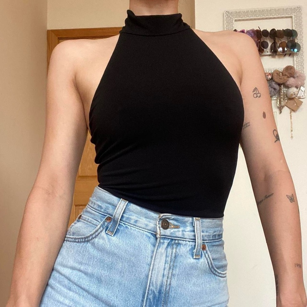 Black Halter Top